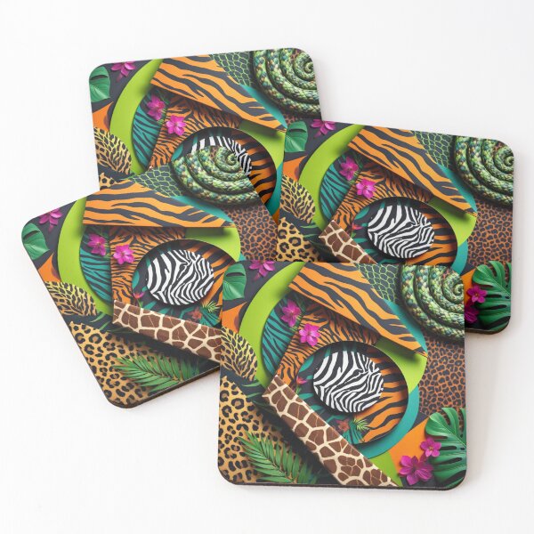 Item preview, Psychedelic Safari – Geometric Swirl of Animal Skins and Jungle Vibes designed and sold by ArtiQreate.