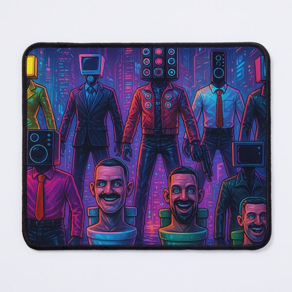 Item preview, Colorful Skibidi Toilet Camera Men Team Cartoon Cyberpunk designed and sold by Cartoonaty.