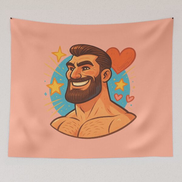 Item preview, Giga Chad – Meme Icon of Masculinity designed and sold by GirlyPopped.