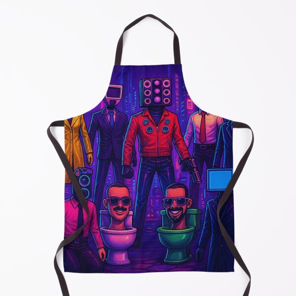 Item preview, Colorful Skibidi Toilet Camera Men Team Cartoon Cyberpunk (square) designed and sold by Cartoonaty.