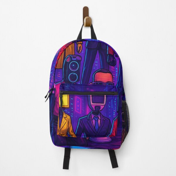 Item preview, Colorful Skibidi Toilet Camera Men Team Cartoon Cyberpunk (square) designed and sold by Cartoonaty.