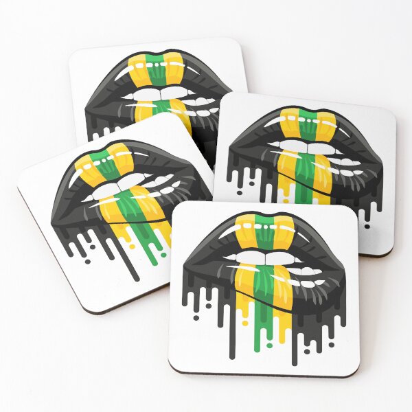 Item preview, Jamaica Flag, Dripping Lips, Biting Lips designed and sold by GoldenSunsetBloom.