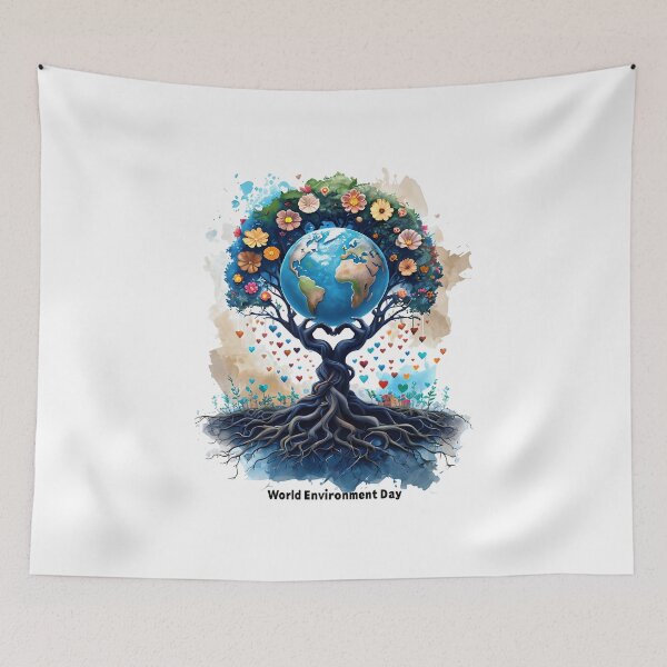 Item preview, World Environment Day - Earth Tree of Life designed and sold by ArtisticDesignsbyLinda.