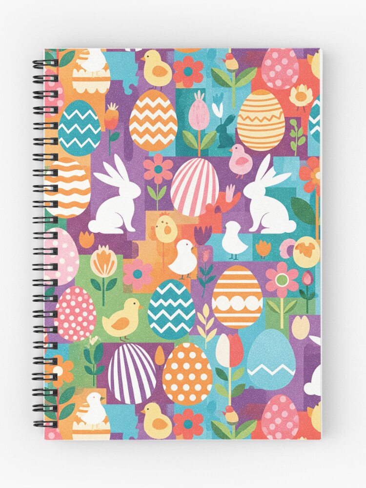 Thumbnail 1 of 3, Journal, Colorful Easter Patchwork Pattern designed and sold by tretyakov.