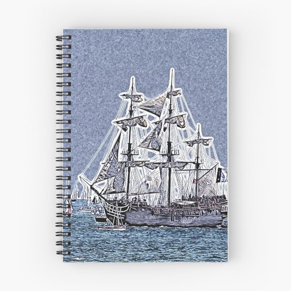 Item preview, three masted sailboat designed and sold by Open Road Gallery .