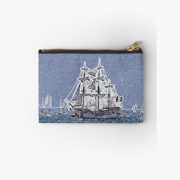 Item preview, three masted sailboat designed and sold by Open Road Gallery .