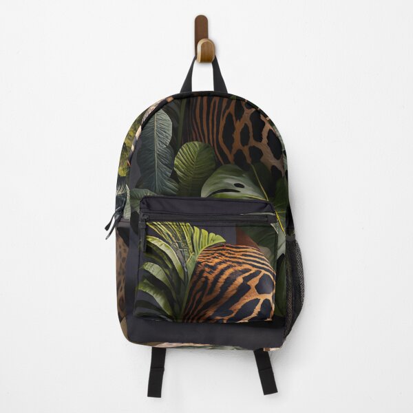 Item preview, Wild Sculpture – 3D Jungle Horn Collage with Animal Patterns and Foliage designed and sold by ArtiQreate.