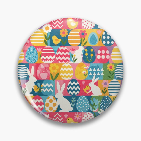 Item preview, Vibrant Easter Eggs Bunny Pattern designed and sold by tretyakov.