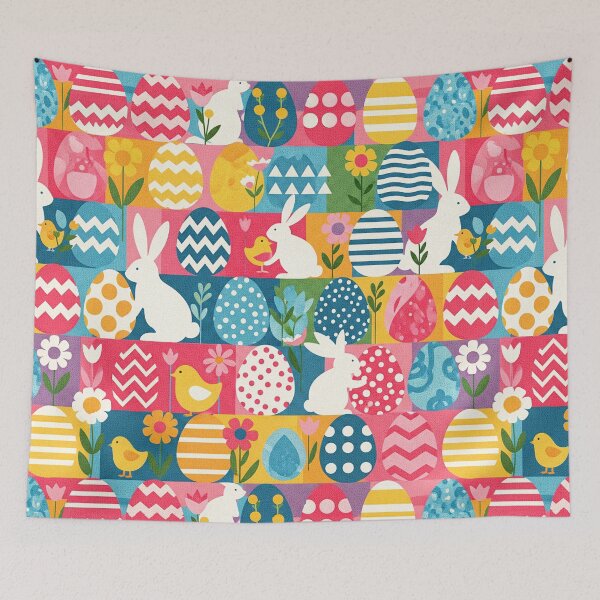 Item preview, Vibrant Easter Eggs Bunny Pattern designed and sold by tretyakov.