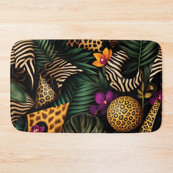 Item preview, Layered Safari – Animal Skins with Tropical Shadows and Florals designed and sold by ArtiQreate.