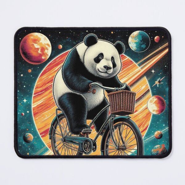 Item preview, The cute panda is riding a bicycle. designed and sold by Dogandesighn.