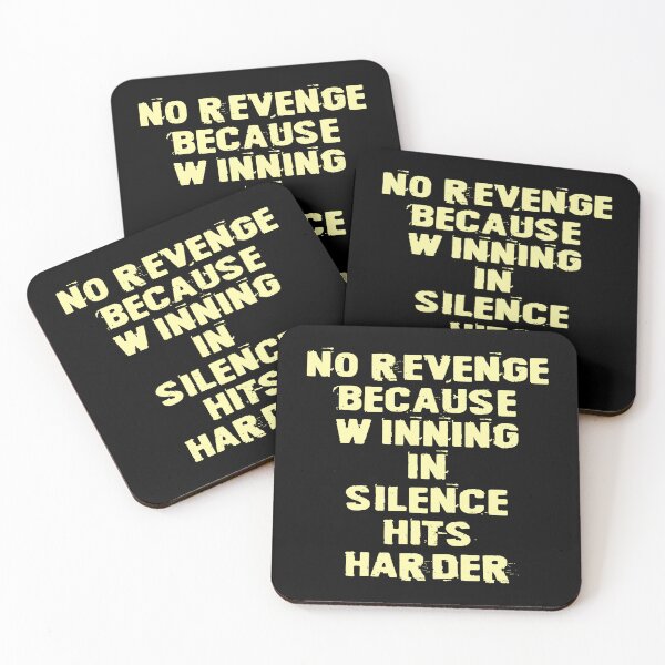 Item preview, No Revenge Winning in Silence Hits Harder Motivational Quote designed and sold by FlyShop1.