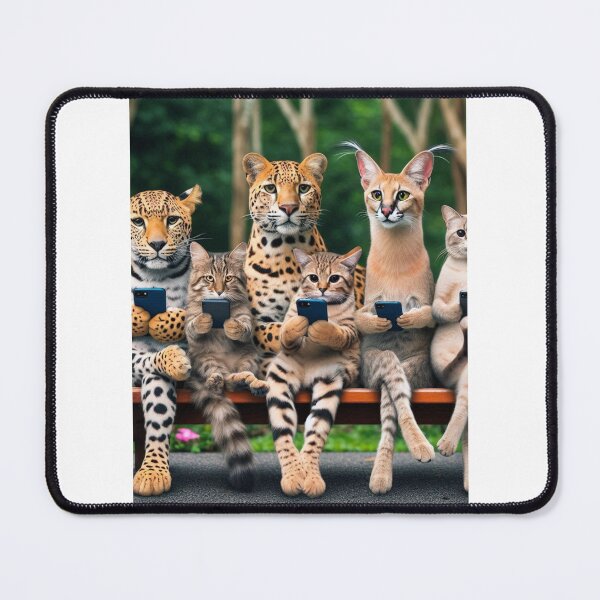Item preview, Tech-Savvy Feliforms – Big Cats & Wild Creatures Using Smartphones designed and sold by ashokreddy343.