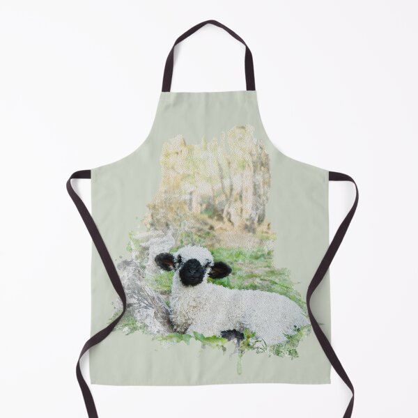 Item preview, Valais Blacknose Sheep Placement Print Watercolour Photograph designed and sold by Jane Stanley Photography.