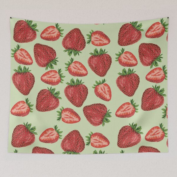 Item preview, Strawberries - Seamless designed and sold by Comets Canvas.