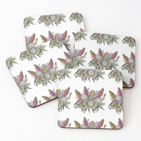 Item preview, Bush Garden Bouquet – Protea and Grevillea by Jo Story designed and sold by Sketchbook Designs.