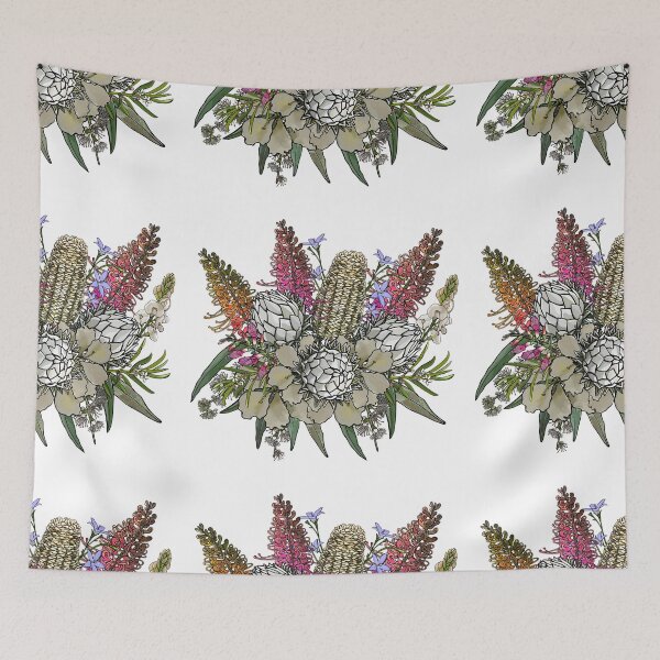 Item preview, Bush Garden Bouquet – Protea and Grevillea by Jo Story designed and sold by Sketchbook Designs.