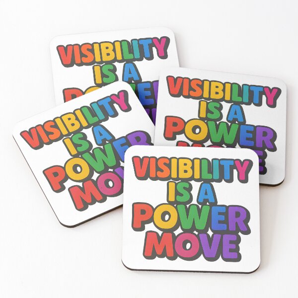 Item preview, Visibility Is A Power Move – Rainbow Typography designed and sold by Haus Of Sin.