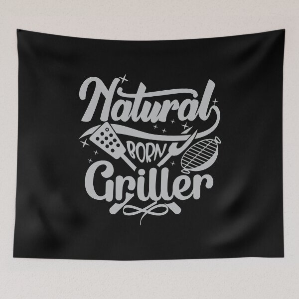 Item preview, Retro Mens Vintage Natural Born Griller Dad Father's Day Tee designed and sold by smartrocket.