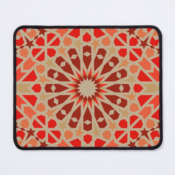 Item preview, Elegant Moroccan Mosaic in Red and Beige designed and sold by Tarjiart.