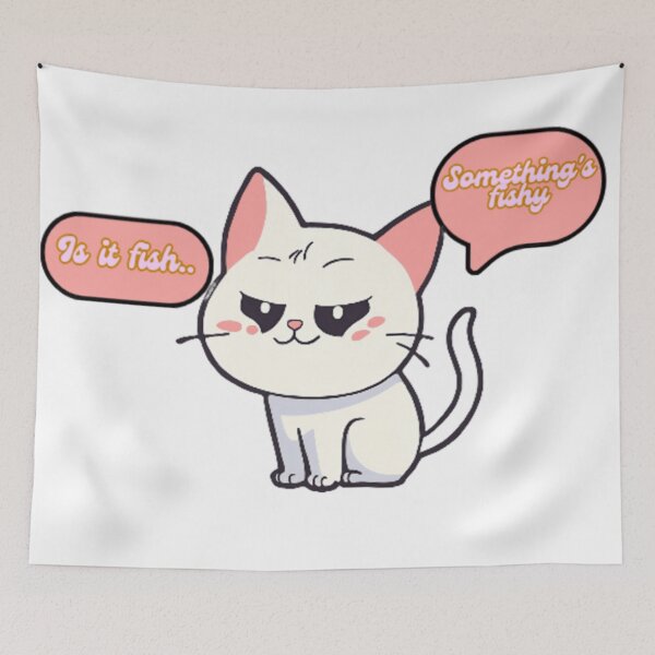 Item preview, Suspicious Cat Meme – "Is It Fish?" Funny Cute Cat Design designed and sold by Apexwear .