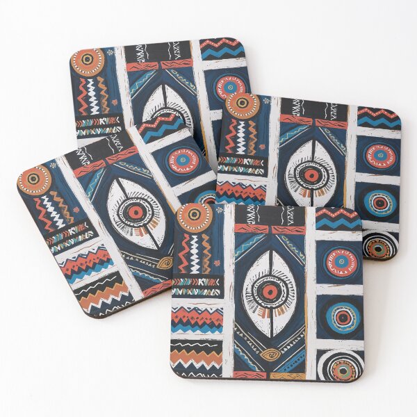Item preview, Tribal Art Print – Ethnic Patterns in Bold Colors | African-Inspired Wall Art designed and sold by Shopstract.