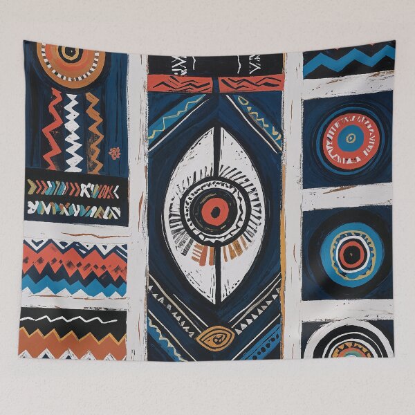 Artikelvorschau, Tribal Art Print – Ethnic Patterns in Bold Colors | African-Inspired Wall Art entworfen und verkauft von Shopstract.