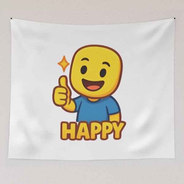 Item preview, Happy Roblox Noob | Funny Smiling Gamer Meme | Roblox Cartoon Design for Fans designed and sold by Printynest.
