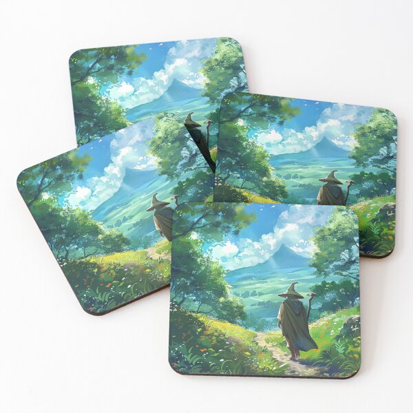 Item preview, Unexpected Journey – Ghibli-Inspired Fantasy Art | Hobbit Landscape Illustration designed and sold by czki.