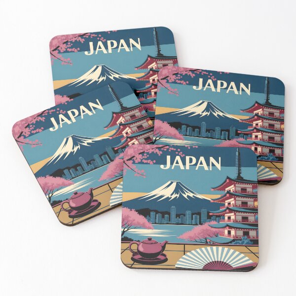 Item preview, Japan: Vintage Mount Fuji, Cherry Blossoms & Cultural Icons designed and sold by LSVart.