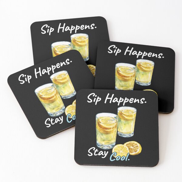 Item preview, Sip Happens. Stay Cool – Summer Lemonade Glasses designed and sold by Ela-graphicwiz.