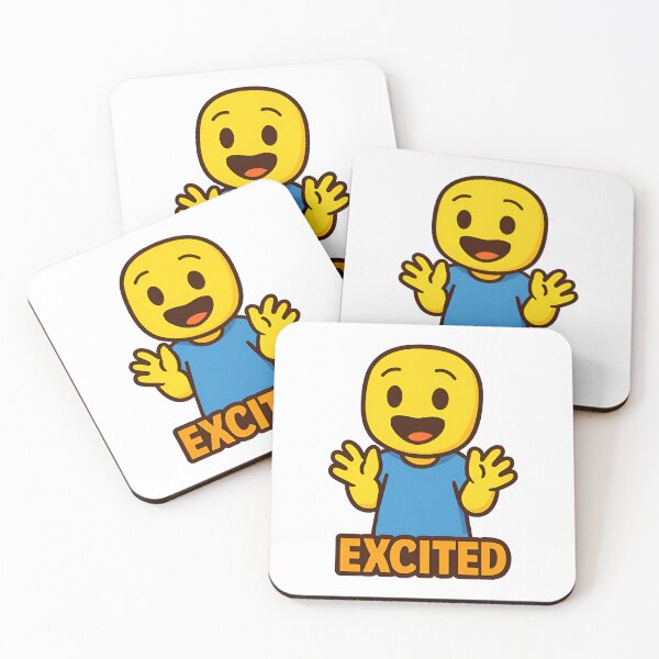 Item preview, Excited Roblox Noob | Funny Happy Gamer Design | Roblox Meme Cartoon for Gamers designed and sold by Printynest.