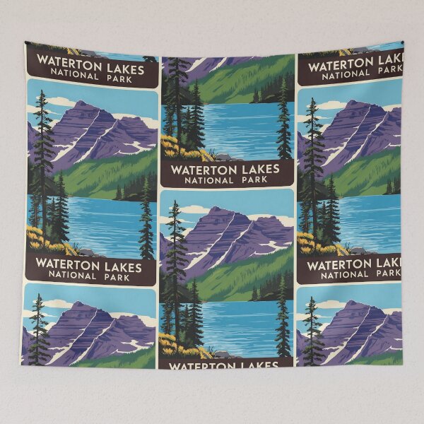 Item preview, Waterton National Park Canada Vintage Travel Tourism  designed and sold by TravelersGems.