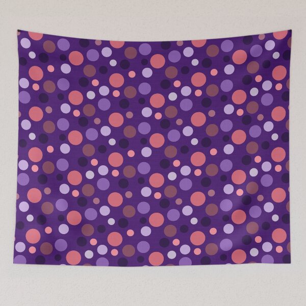 Item preview, Half-Drop Bold Purple & Pink Irregular Polka Dots designed and sold by Saki Desjardins.
