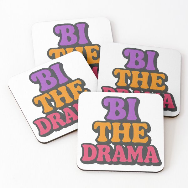 Item preview, Bi The Drama – Bold Pride Typography designed and sold by Haus Of Sin.