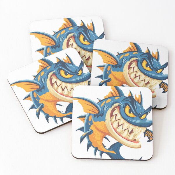 Item preview, Angry Piranha Cartoon – Fierce Underwater Creature designed and sold by Moss and Moon Studio.
