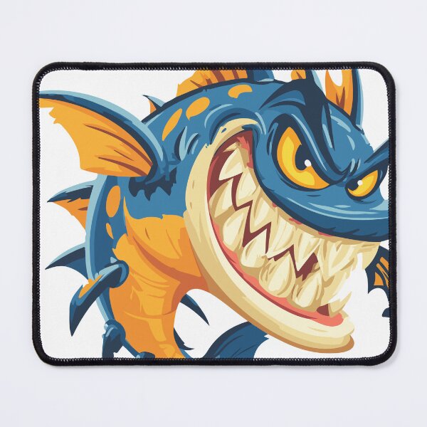Item preview, Angry Piranha Cartoon – Fierce Underwater Creature designed and sold by Moss and Moon Studio.