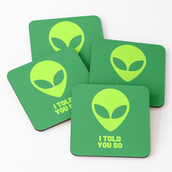 Item preview, I Told You So - Green Alien – Funny Sci-Fi Design for UFO & Conspiracy Fans designed and sold by FunnehGacha.