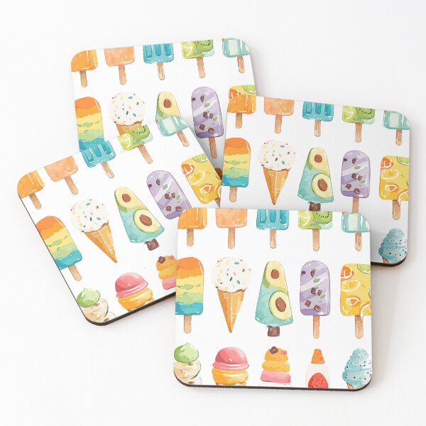 Item preview, Watercolor Ice Cream Dreams – Sweet Summer Treats designed and sold by Moss and Moon Studio.