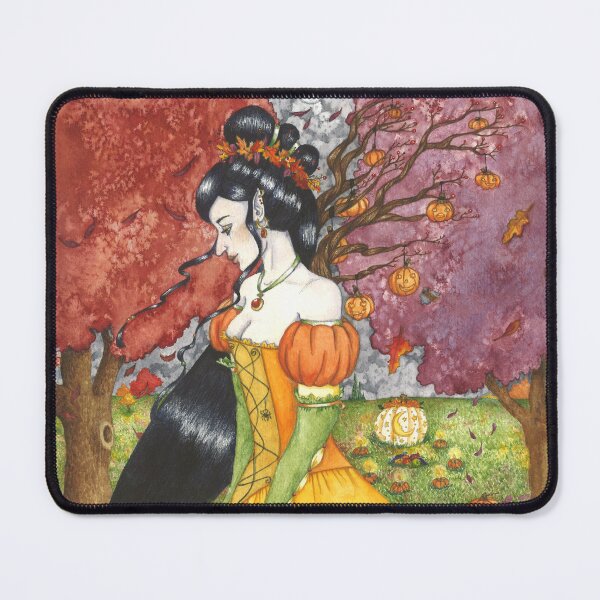 Item preview, Autumn Pumpkin Queen – Fantasy Witch in Fall Forest Illustration	 designed and sold by Neely Stewart.