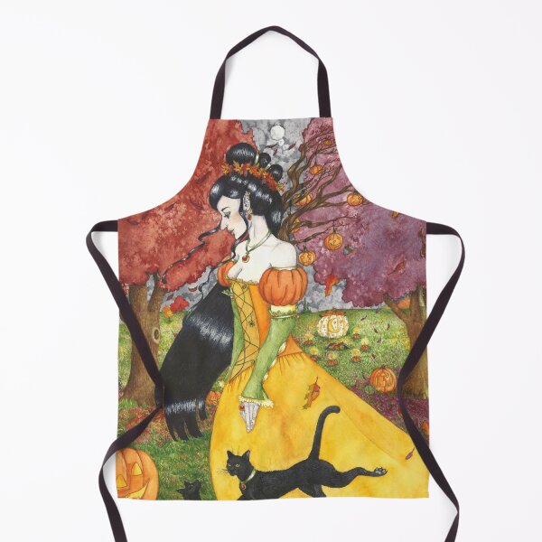 Item preview, Autumn Pumpkin Queen – Fantasy Witch in Fall Forest Illustration designed and sold by Neely Stewart.