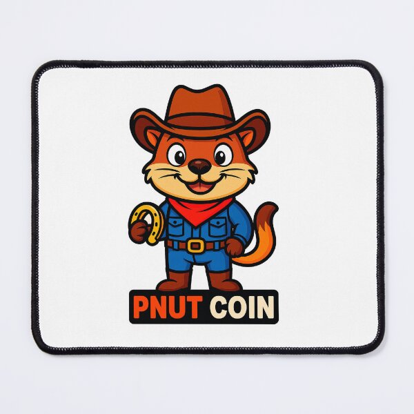 Item preview, PNUT COIN: Cowboy Chipmunk Mascot Sticker designed and sold by Julyvax.