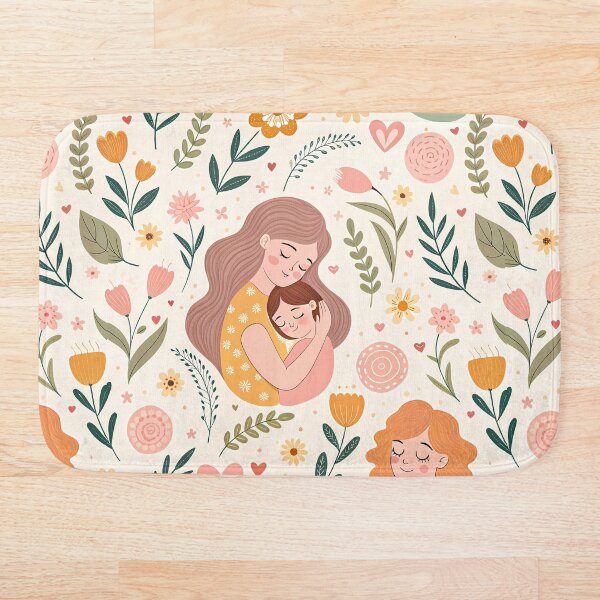Item preview, Patrón floral de abrazo dulce del Día de la Madre designed and sold by tretyakov.