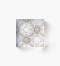 rainbow prismatic colorful seamless repeat pattern Acrylic Block