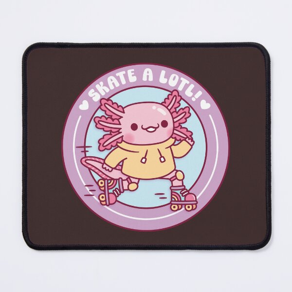 Item preview, Cute Axolotl Roller Skating Skate A Lotl Funny Pun designed and sold by rustydoodle.