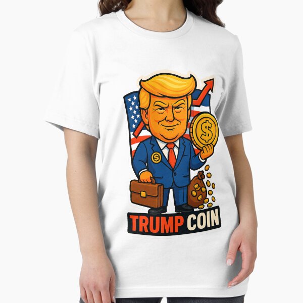 Item preview, TRUMP COIN: Cartoon Trump Crypto King Sticker designed and sold by Julyvax.