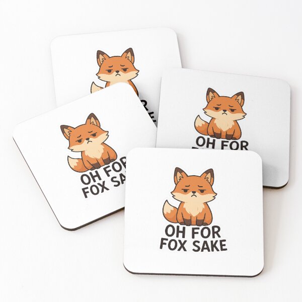 Item preview, Funny Fox Sticker – "Oh For Fox Sake" | Cute & Sarcastic Animal Design designed and sold by grafik.