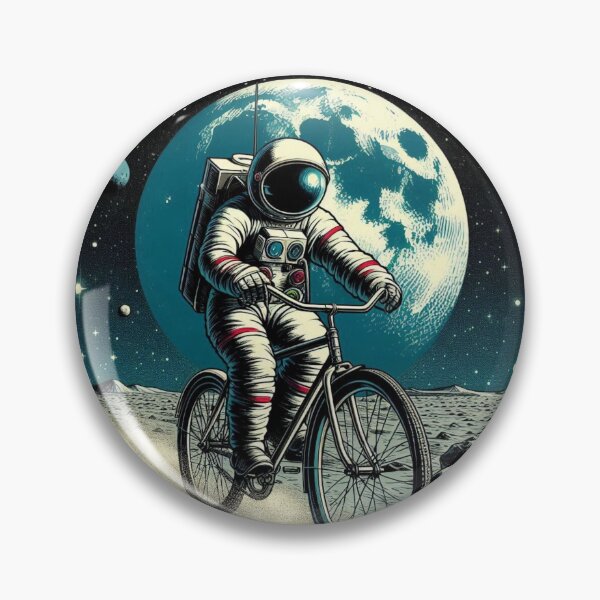 Item preview, astronaut cycling in space designed and sold by Dogandesighn.