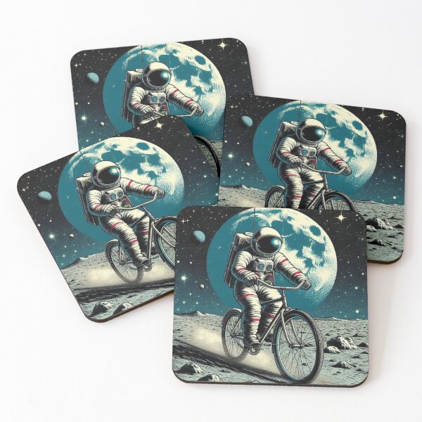 Item preview, astronaut cycling in space designed and sold by Dogandesighn.