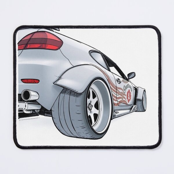 Item preview, white drifting racing style vehicle with wide tires and racing car wheel designed and sold by koringaFTS.